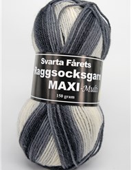 Blå/hvit Raggsokkegarn Multi fra Svarta Fåret 
